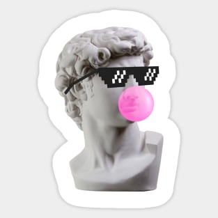 David in pixel glasses Sticker